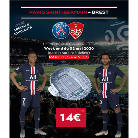 PSG-BREST TARIF ETUDIANT